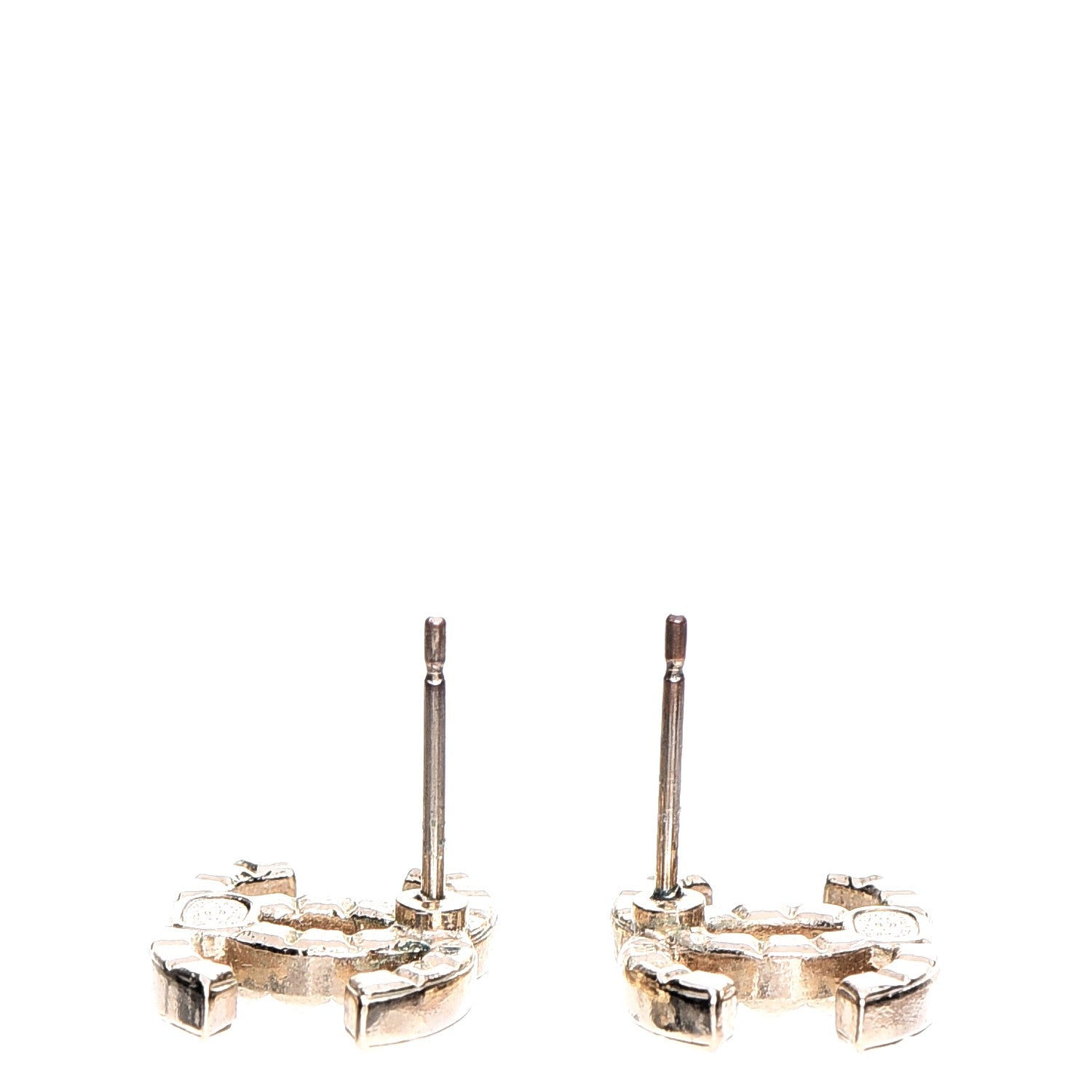 Chanel Studded CC Earrings Gold 3 of 6