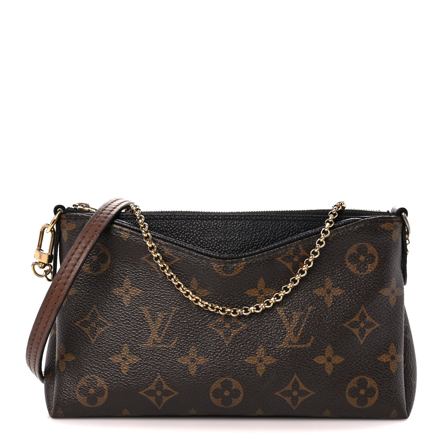 Louis Vuitton Monogram Pallas Clutch Black 1 of 12