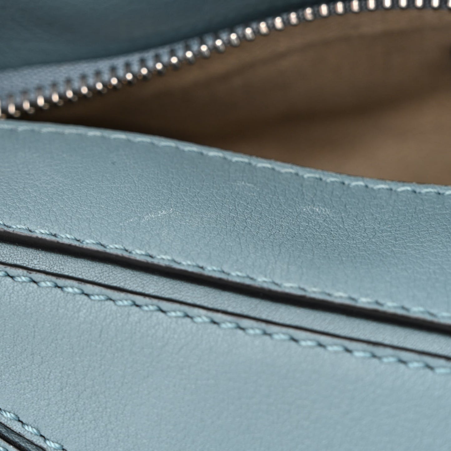 Calfskin Small Puzzle Bag Stone Blue