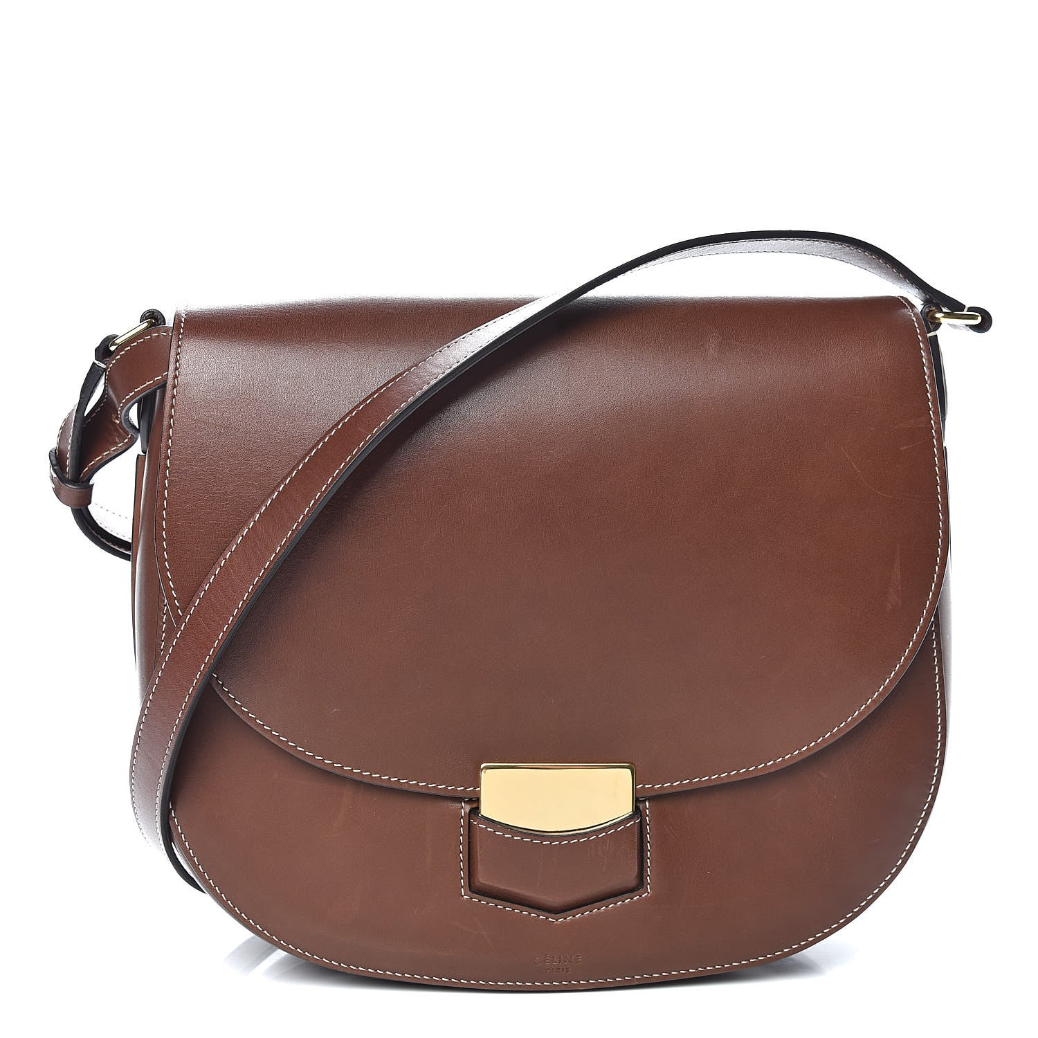 Celine Supersoft Calfskin Medium Trotteur Chestnut 1 of 11