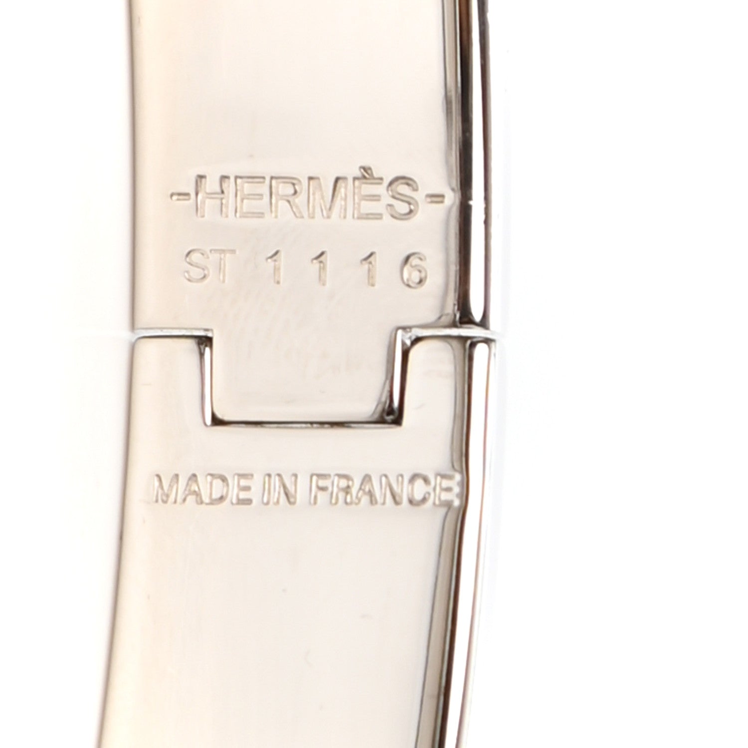 Hermes Enamel Narrow Clic Clac H Bracelet GM White 4 of 5