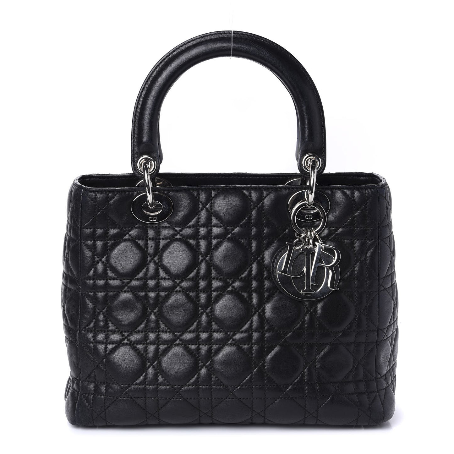 Lambskin Cannage Medium Lady Dior Black