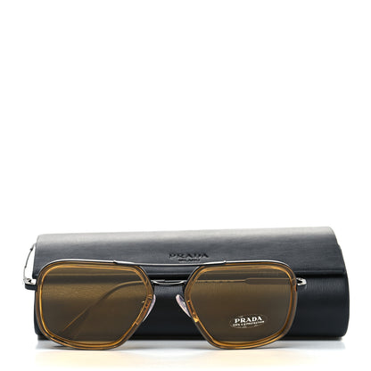 Prada Aviator Sunglasses SPR 57X Black Yellow 7 of 7