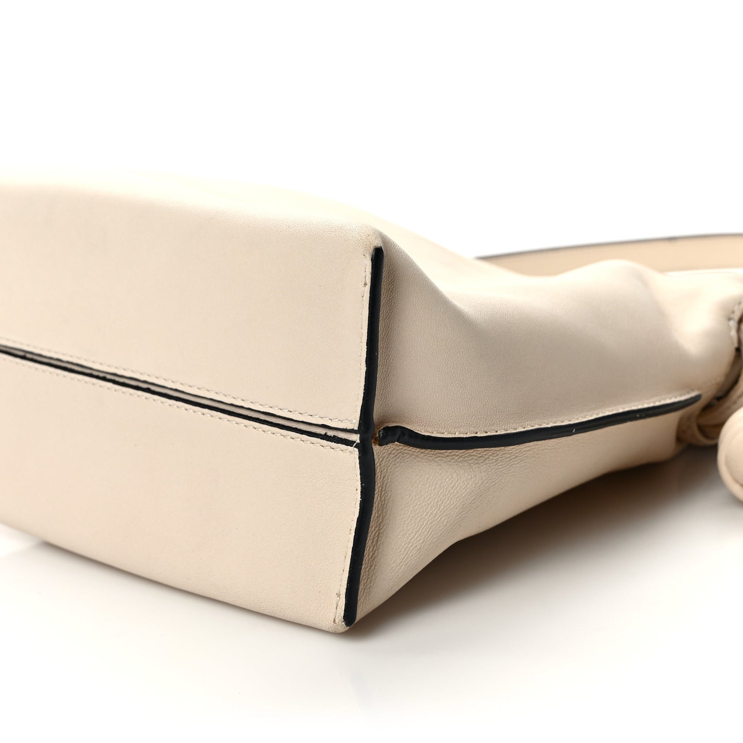 Calfskin Small Flamenco Knot Bag Ivory