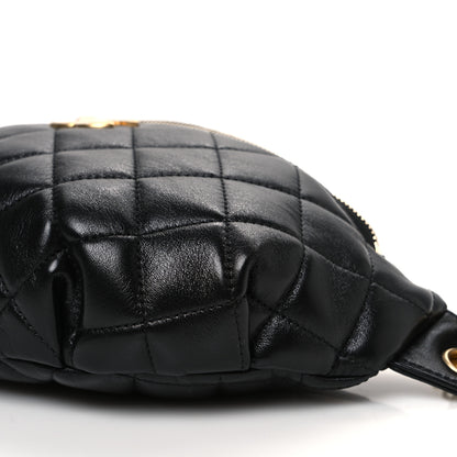 Chanel Shiny Lambskin Quilted Belt Bag Black 10 of 11