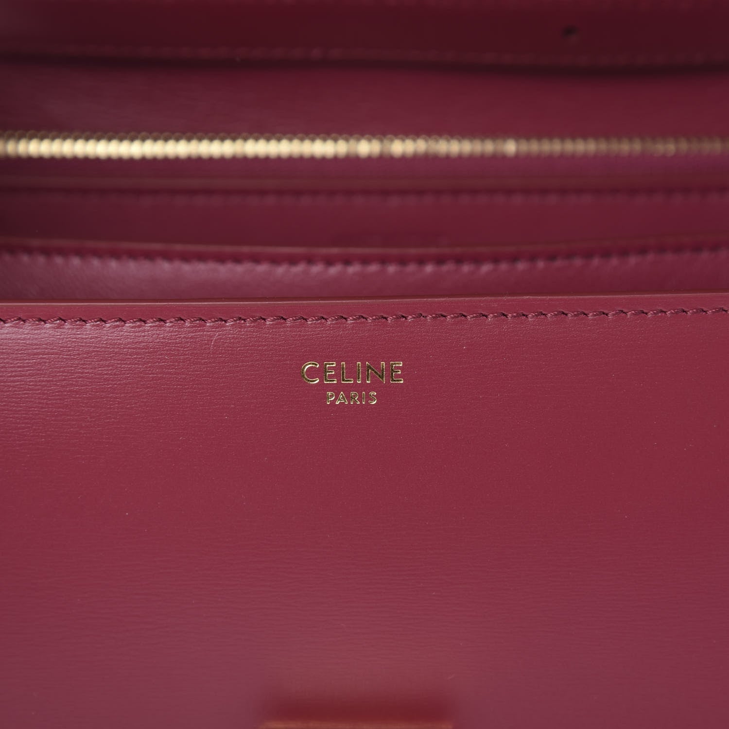 Celine Box Calfskin Medium Classic Box Flap Bag Raspberry 6 of 11