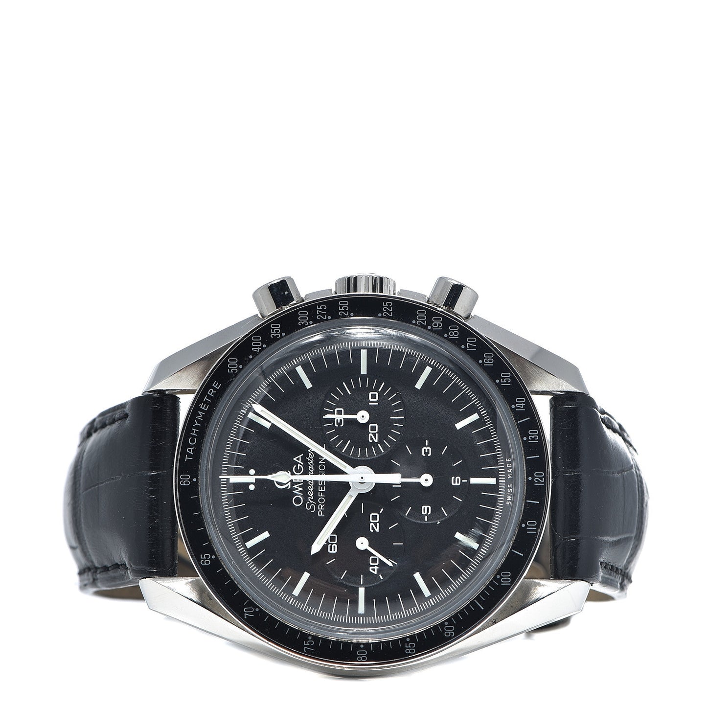 Stainless Steel Alligator 42mm Speedmaster Moonwatch Professional Chronograph Manual Winding Watch Black 311.33.42.30.01.001