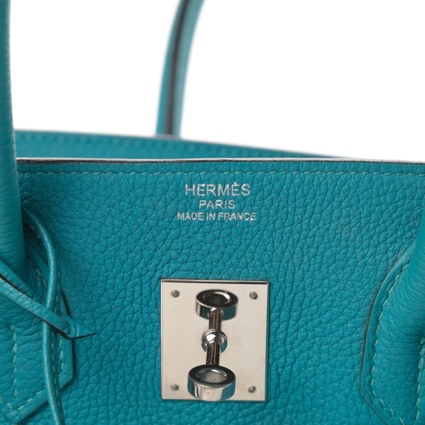 Taurillon Clemence Birkin 35 Turquoise