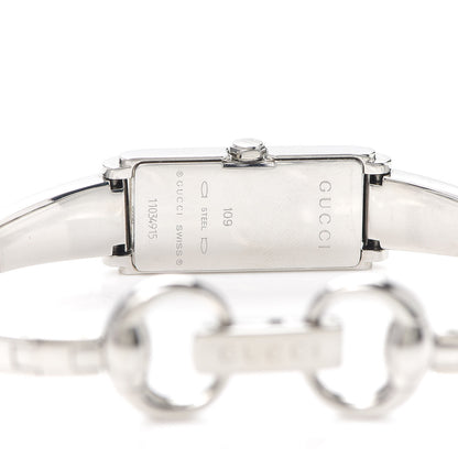 Gucci Stainless Steel 14mm 109 Horsebit Web Quartz Watch 4 of 6