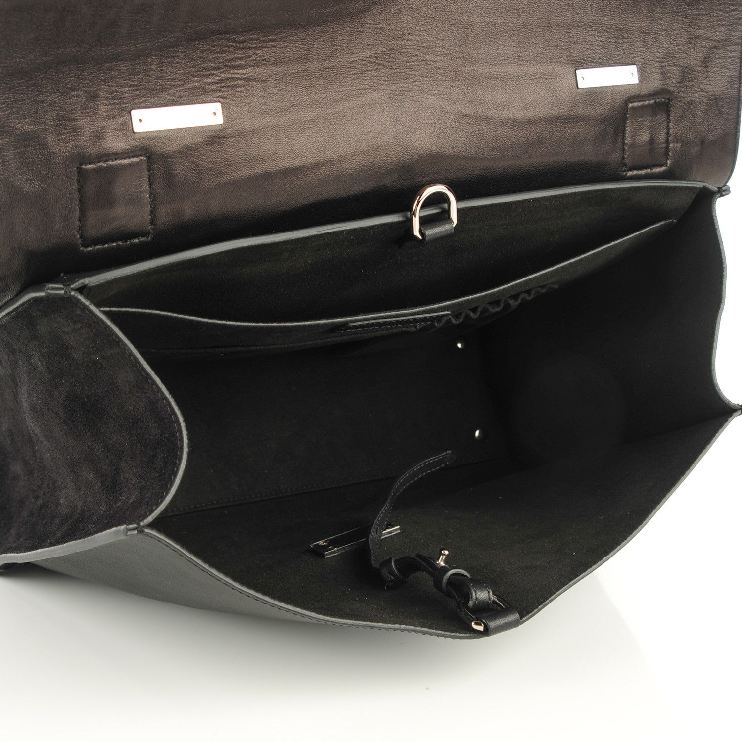 Givenchy Calfskin Crocodile Embossed Large Shark Lock Satchel Black 5 of 7