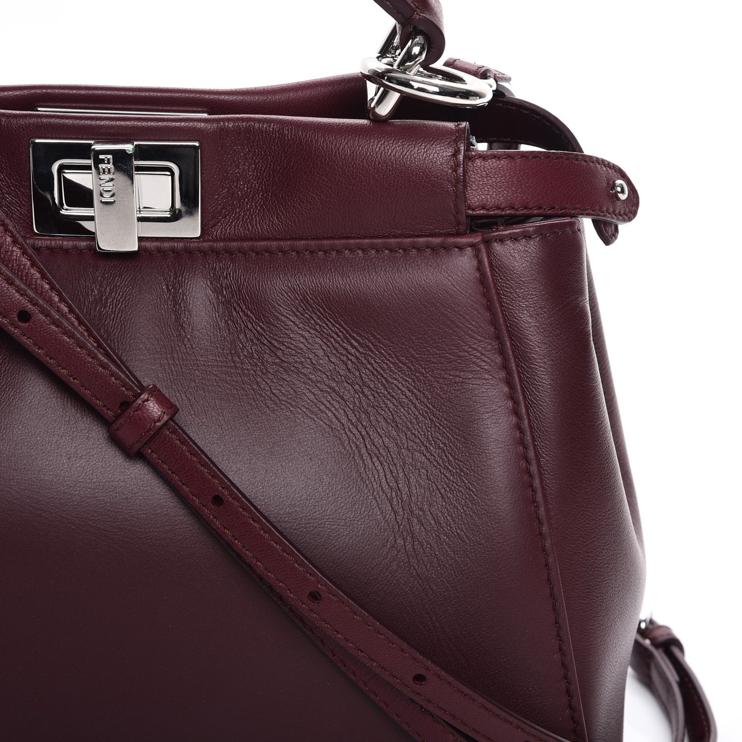 Nappa Mini Peekaboo Iconic Satchel Bordeaux