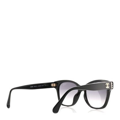 Chanel Acetate Polarized Pearl CC Square Sunglasses 5482-H-A Black 4 of 9