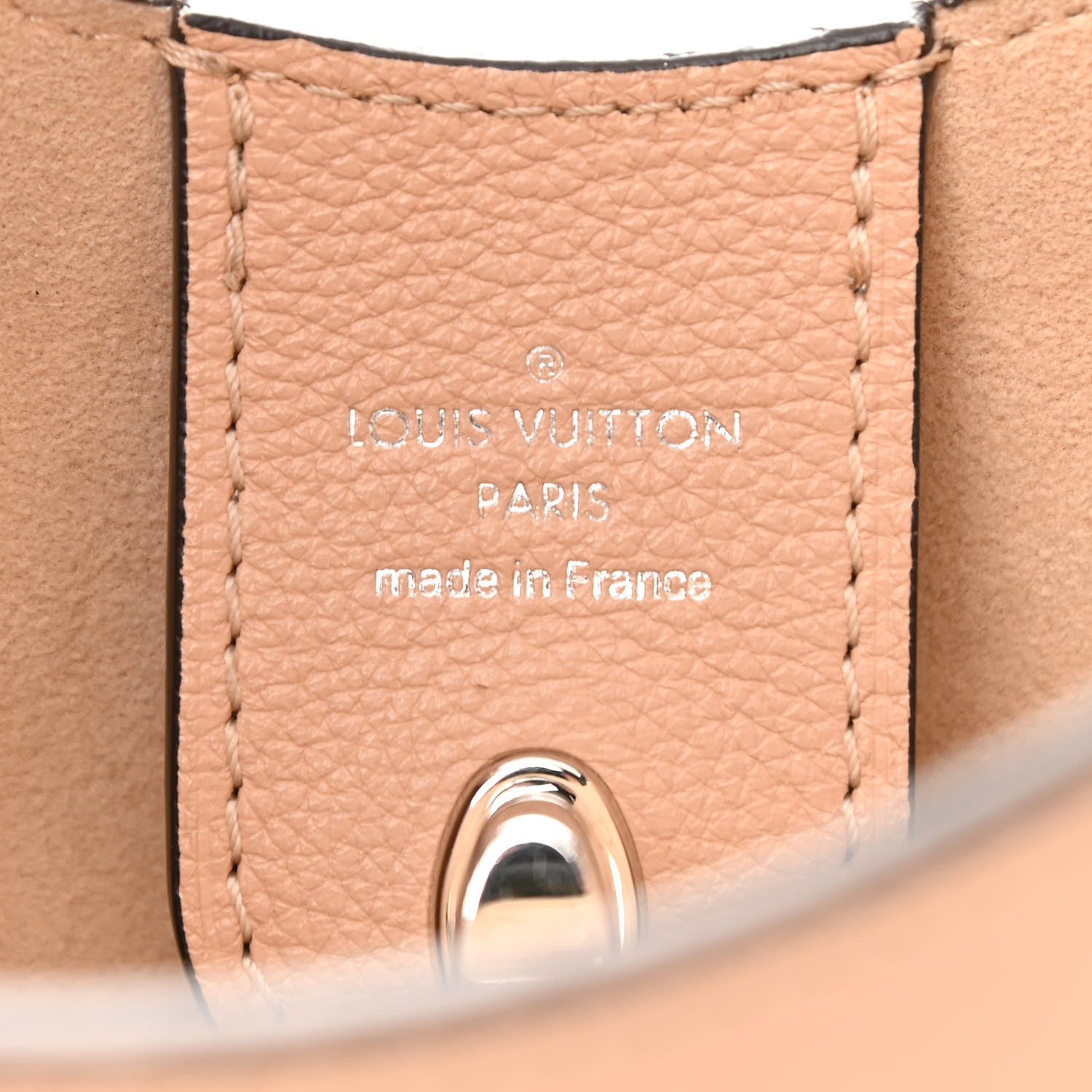 Louis Vuitton Calfskin Lockme Hobo Beige 6 of 11