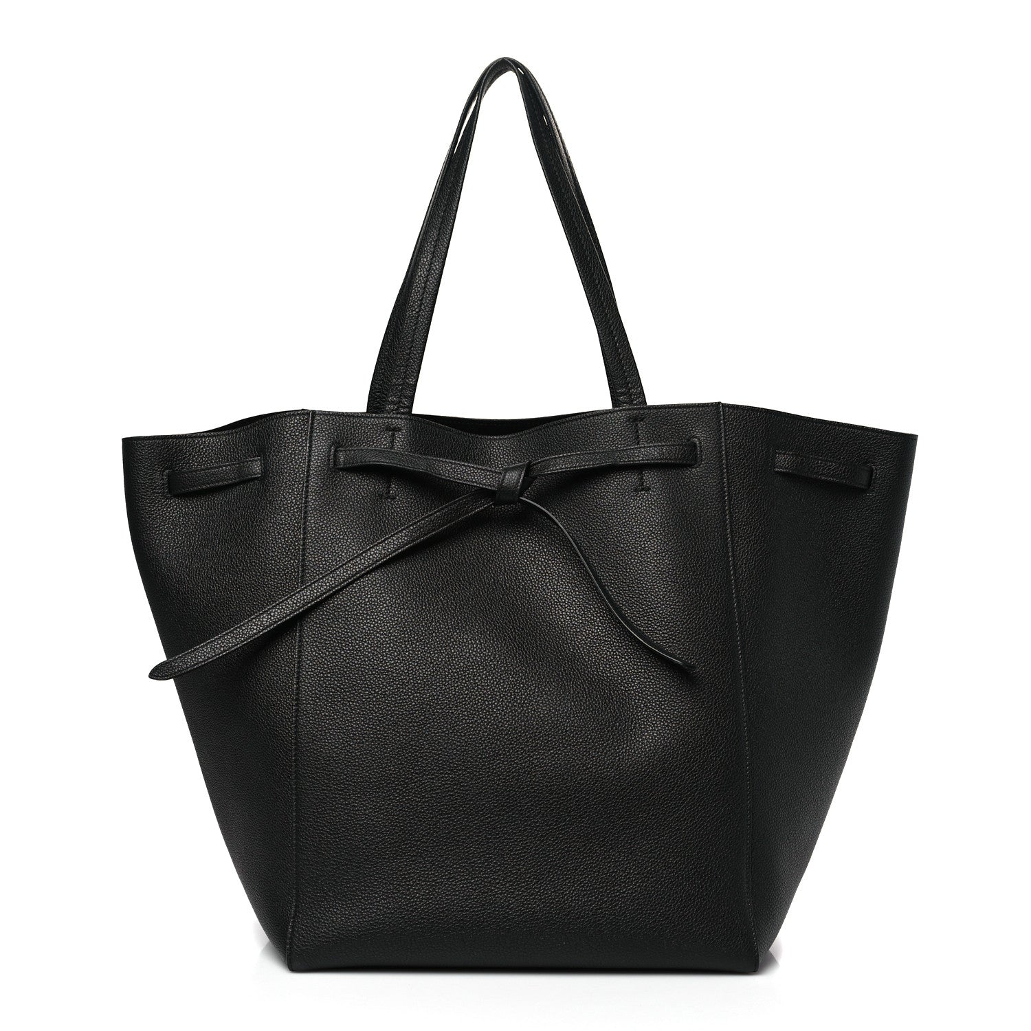 Celine Soft Grained Calfskin Medium Belt Cabas Phantom Black 1 of 9
