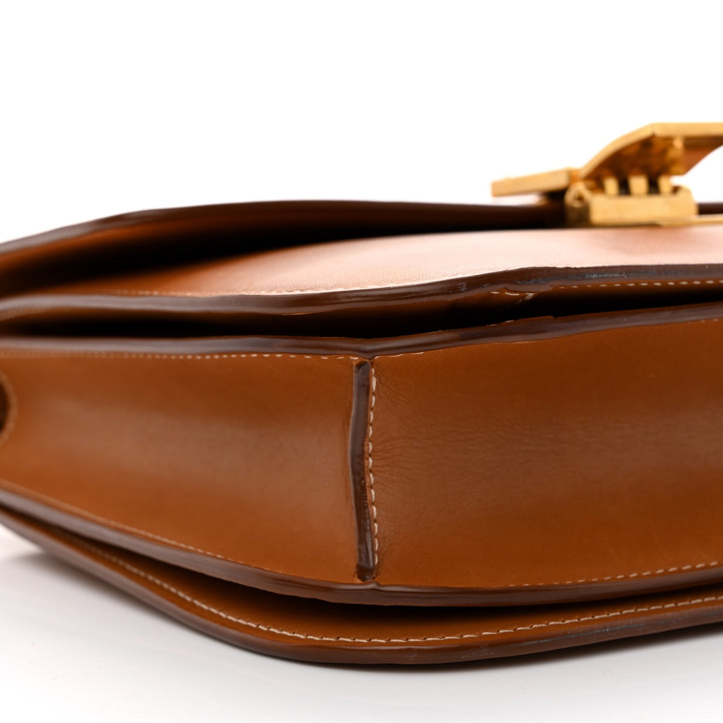Natural Calfskin Medium Classic Box Flap Bag Tan