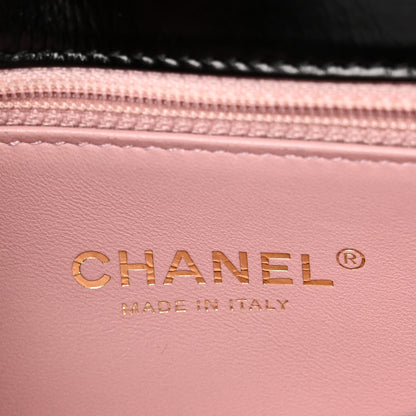 Chanel Iridescent Calfskin Quilted Small Straight Lined Flap Black 6 of 10