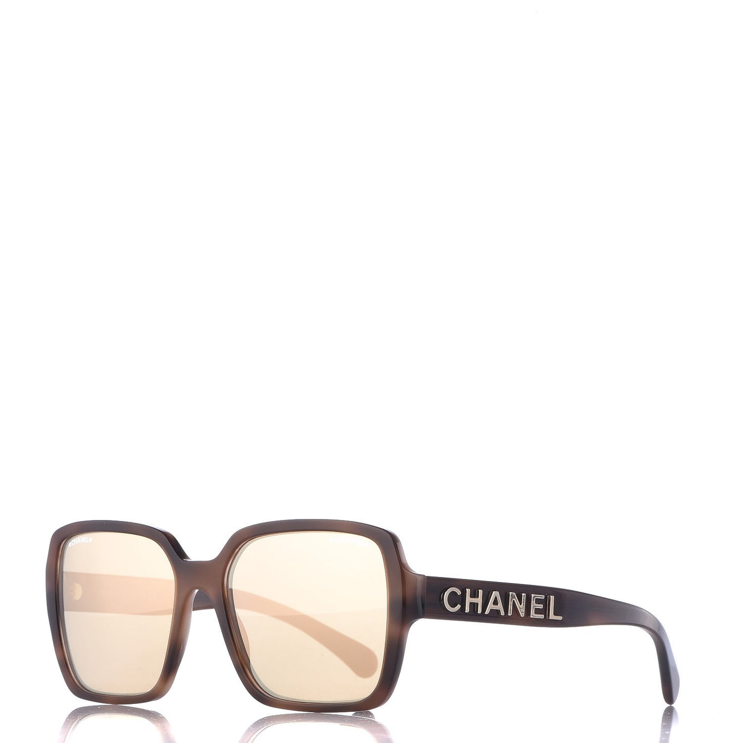 Acetate 24K Gold Mirror Square Sunglasses 5408 Brown