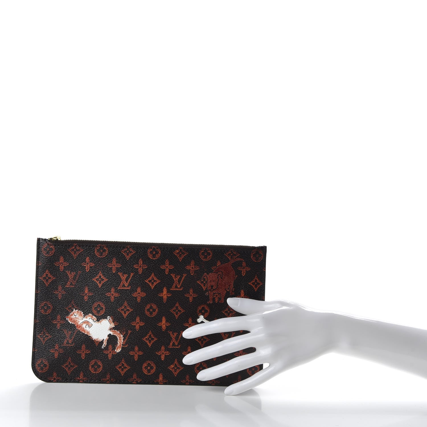 Louis Vuitton Catogram Neverfull MM GM Pochette Marron 2 of 7