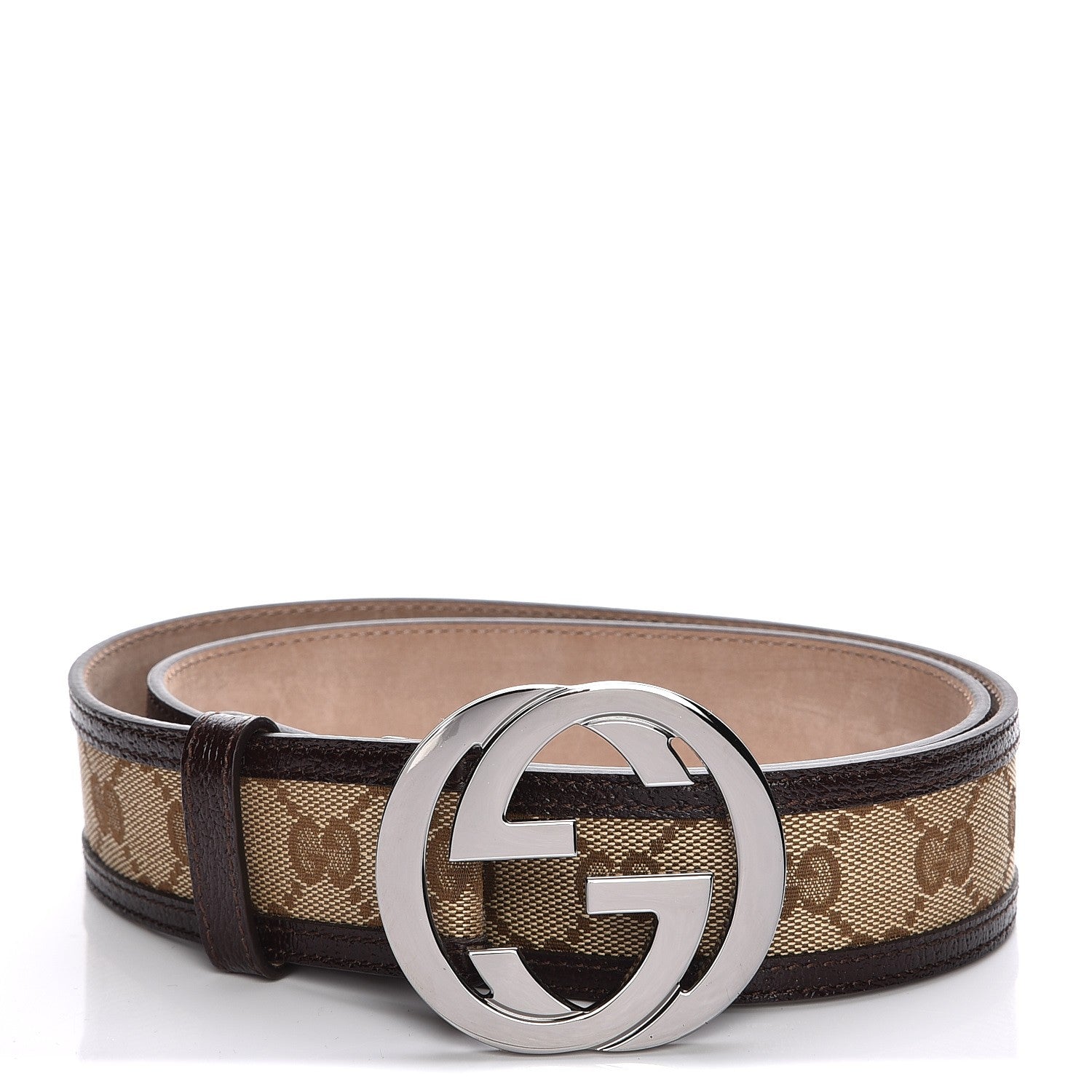 Gucci Monogram Interlocking G Belt 85 34 Dark Brown 1 of 6