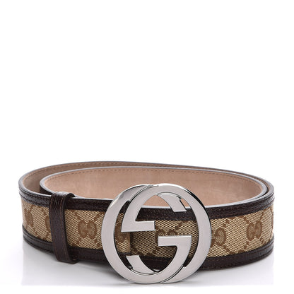 Gucci Monogram Interlocking G Belt 85 34 Dark Brown 1 of 6