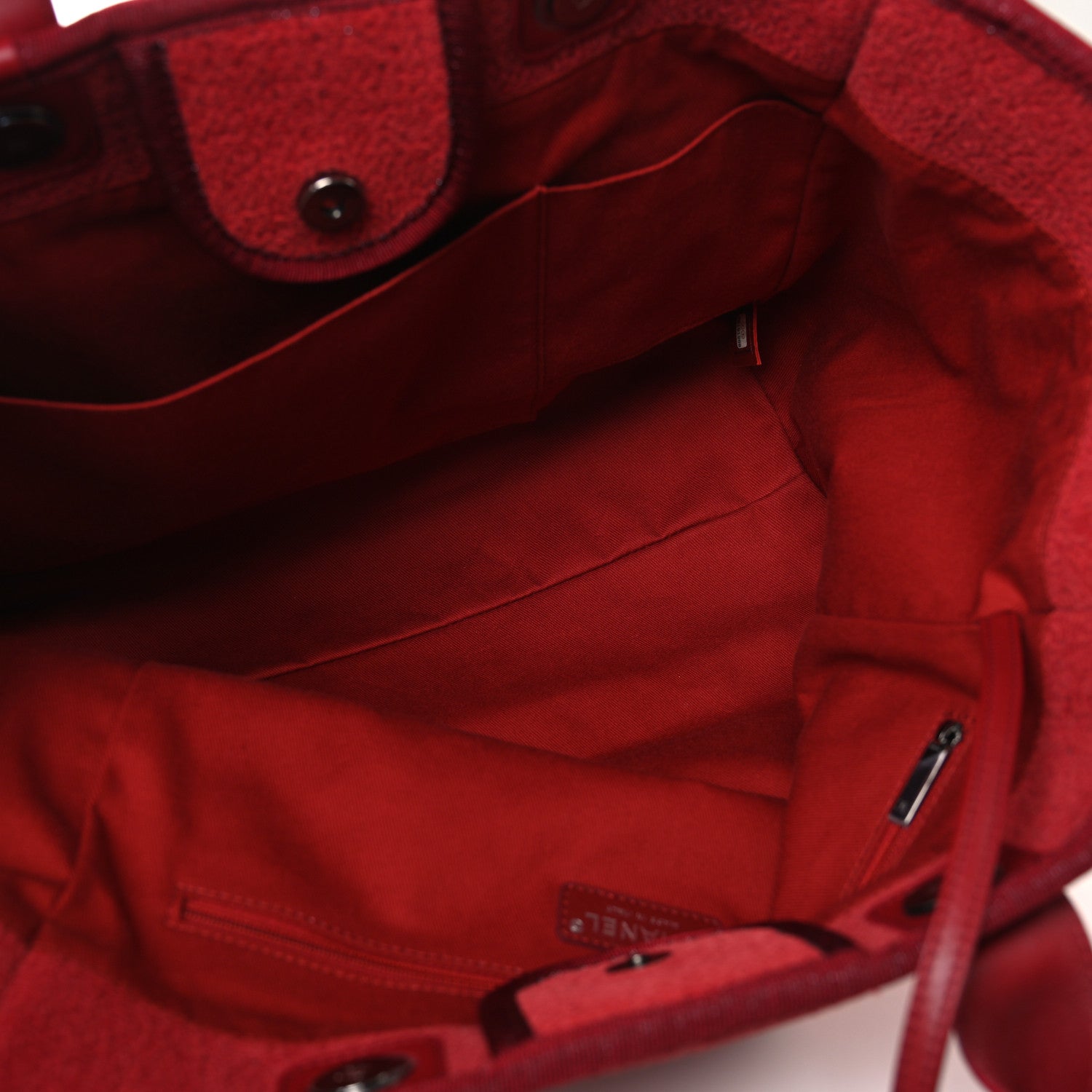 Chanel Lurex Boucle Medium Deauville Tote Red 5 of 10