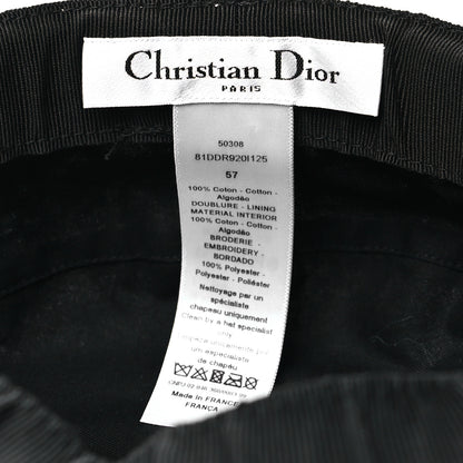 Christian Dior Canvas Printed Daydream Words Cap Hat 57 White 7 of 10