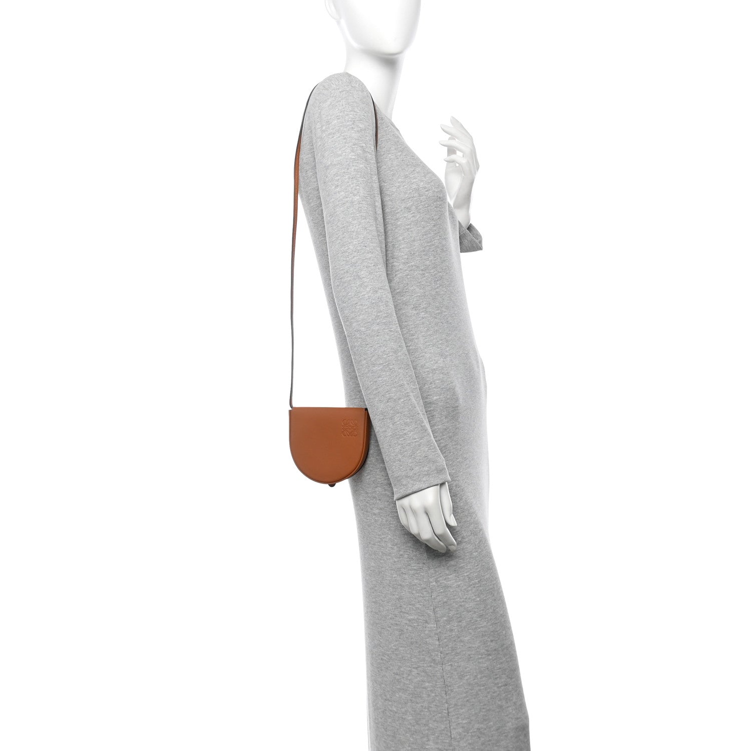Loewe Soft Calfskin Mini Heel Pouch Tan 2 of 10