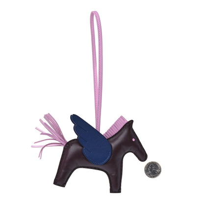 Hermes Milo Lambskin Grigri Rodeo Pegase Horse Bag Charm MM Rouge Sellier Mauve Sylvestre Bleu Saphir 2 of 5