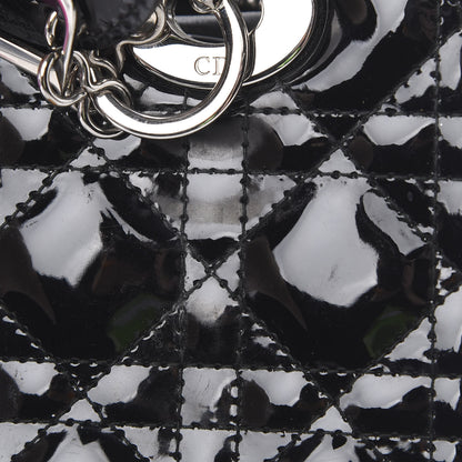 Christian Dior Patent Cannage Medium Lady Dior Black 12 of 13