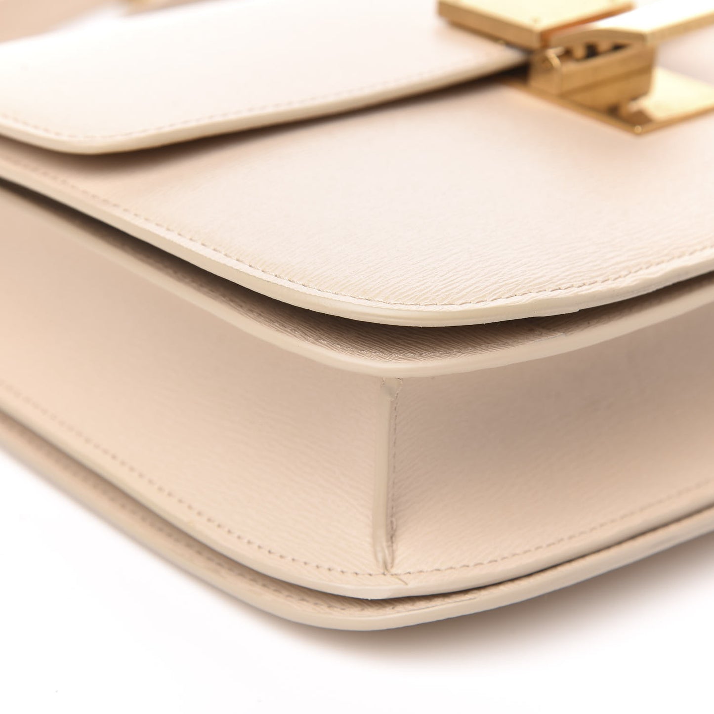 Liege Calfskin Medium Classic Box Flap Bag Powder