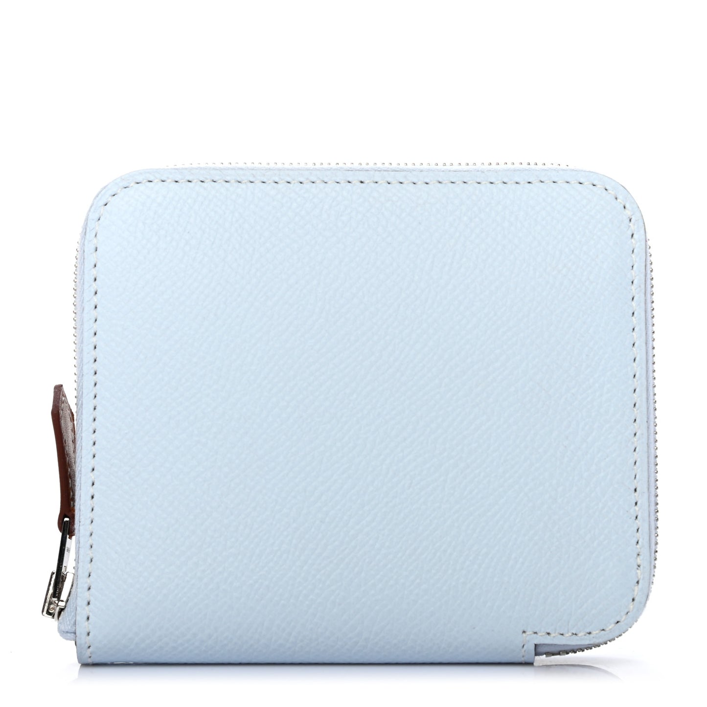 Epsom Silk'in Compact Wallet Bleu Brume Gris Perle