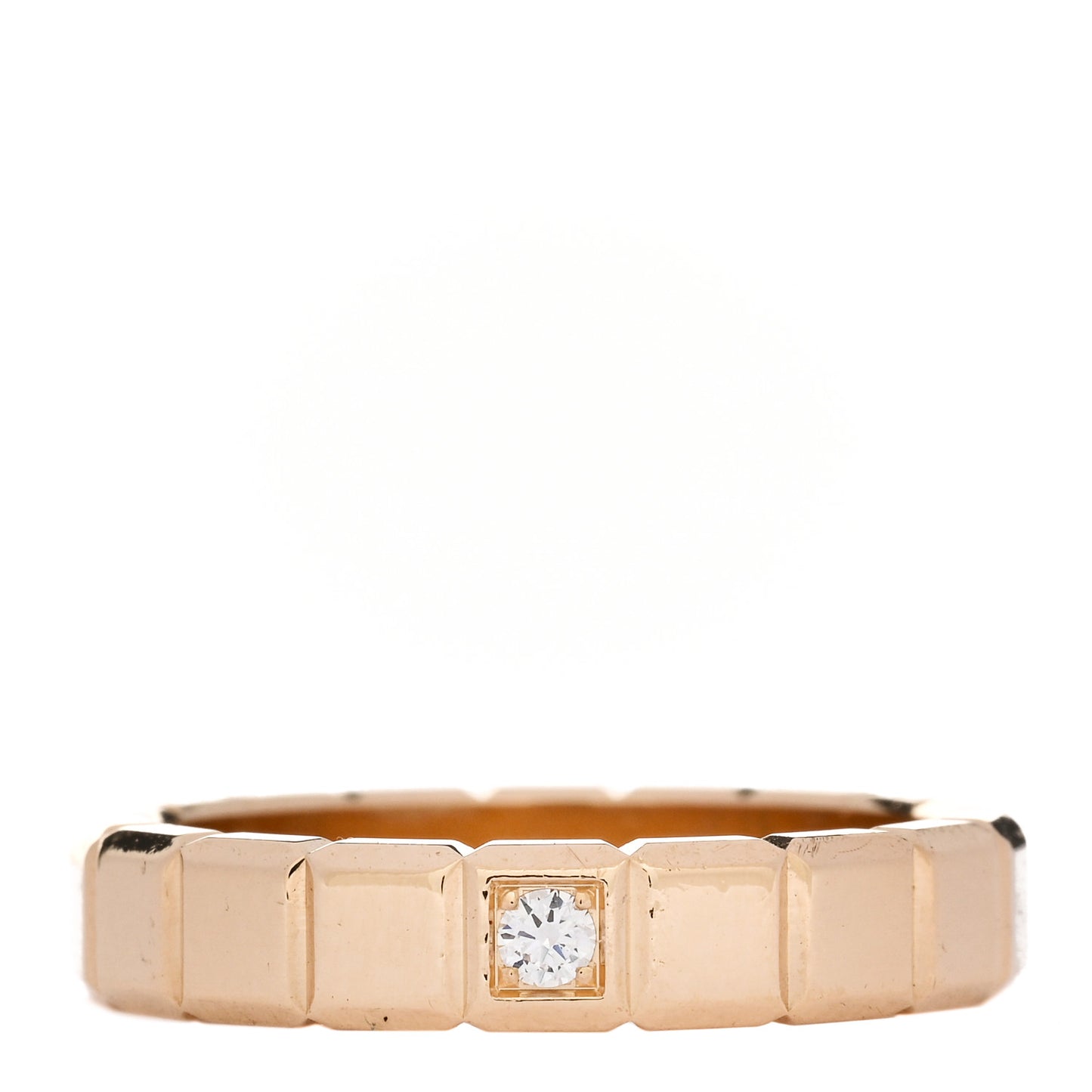 18K Yellow Gold Diamond Ice Cube Band Ring 53 6.5