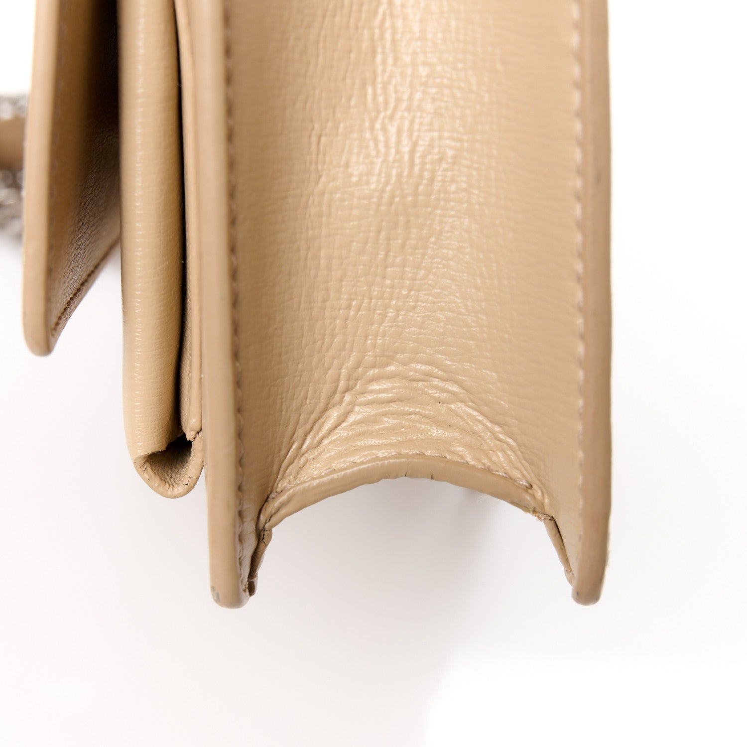 Saint Laurent Calfskin Monogram Sunset Chain Wallet Nude Powder 14 of 14