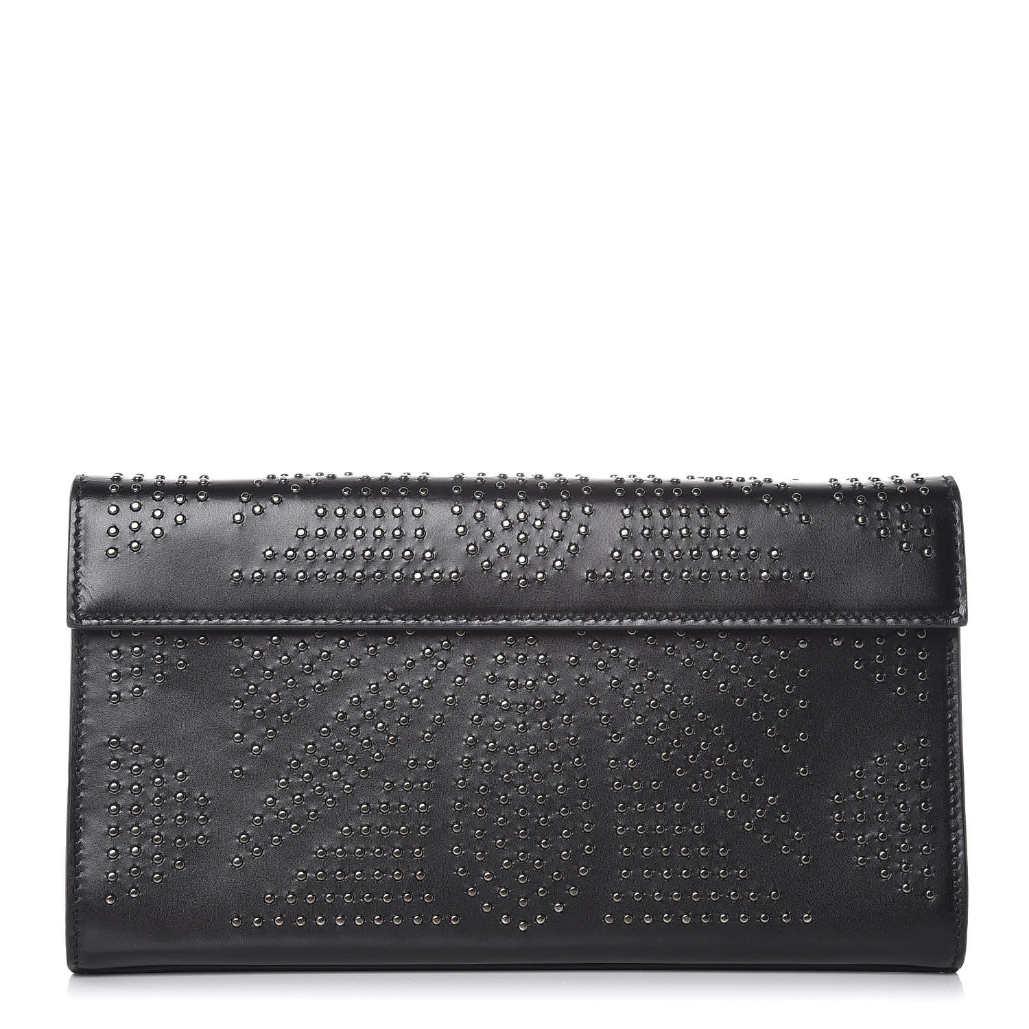 Alaia Calfskin Studded Clutch Black 1 of 7