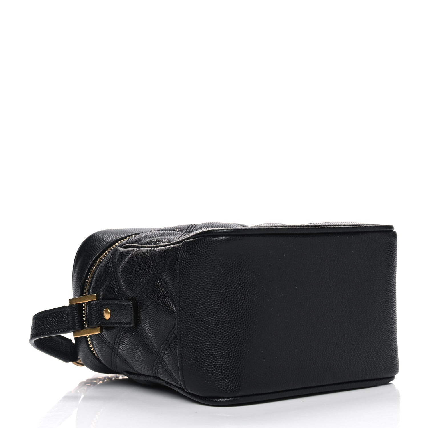 Saint Laurent Grain de Poudre Quilted 80's Vanity Bag Black 3 of 4