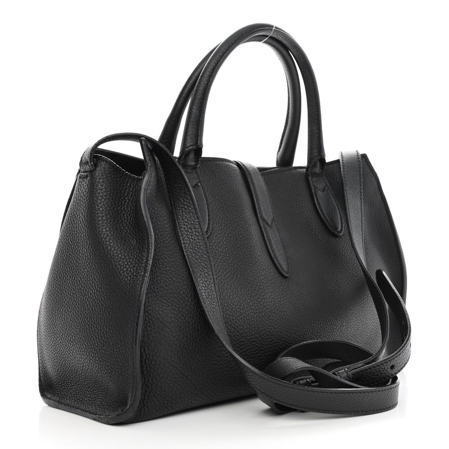 Soft Calfskin Small Jackie Top Handle Bag Black