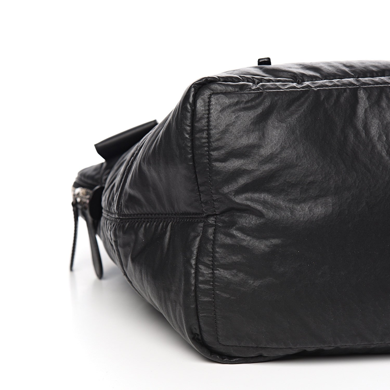 Chanel Coated Canvas Quilted Large Garment Travel Bag Black 7 of 9