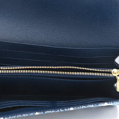 Louis Vuitton Monogram Jacquard Denim Sarah Wallet Bleu 5 of 8
