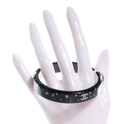 Chanel Resin Crystal CC Bangle Black 2 of 5