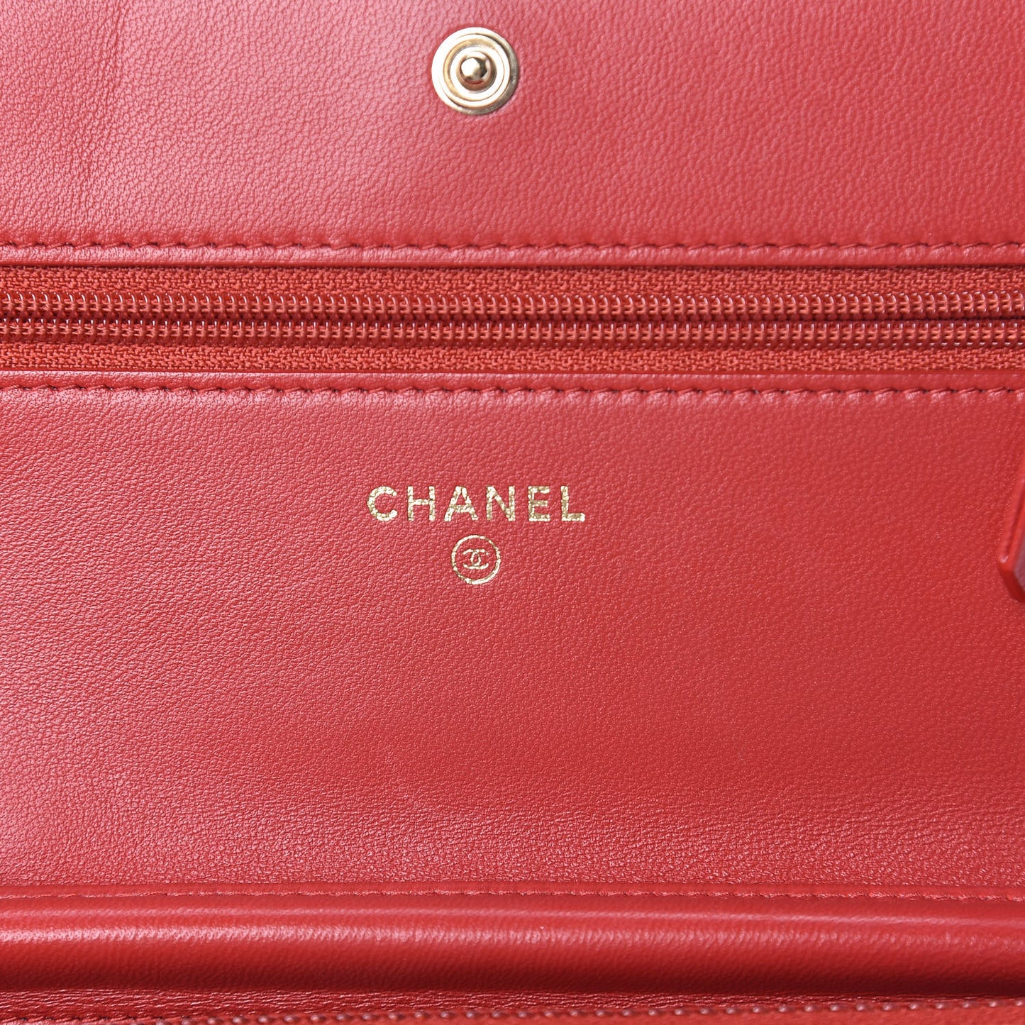 Lambskin Quilted Boy Wallet On Chain WOC Red