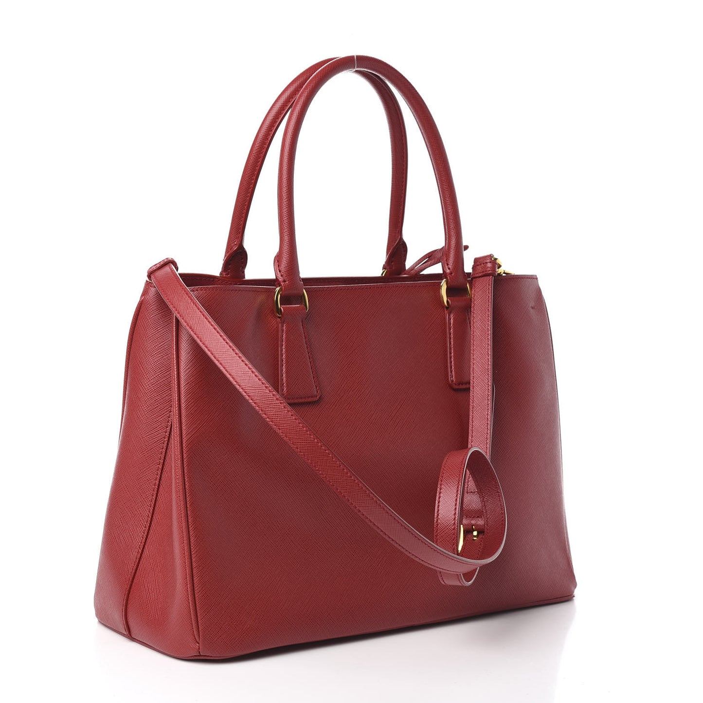 Saffiano Lux Medium Tote Fuoco