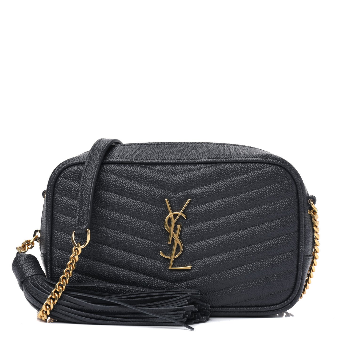 Grain De Poudre Matelasse Monogram Mini Lou Camera Bag Black