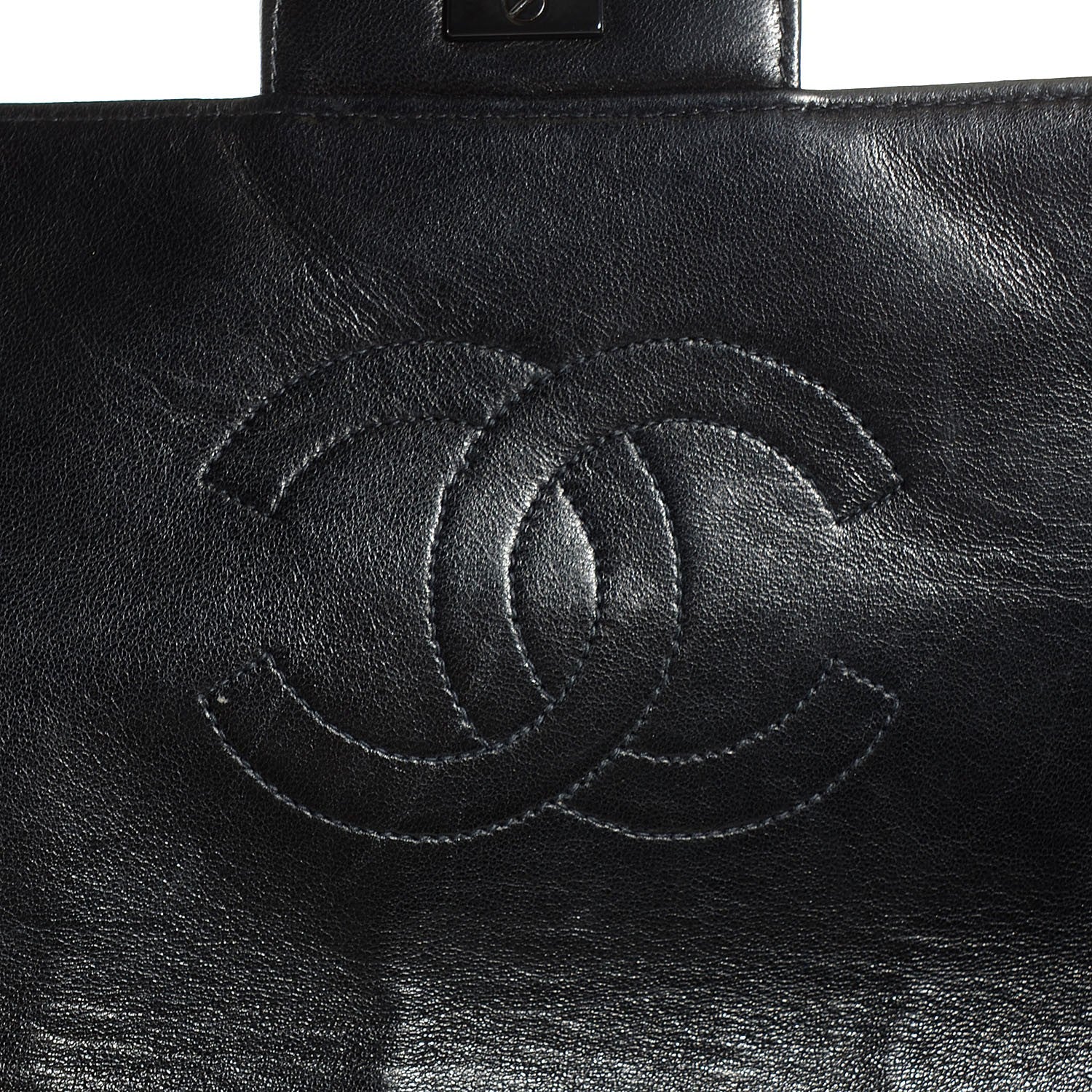 Chanel Lambskin Quilted Jumbo Single Flap So Black 6 of 11