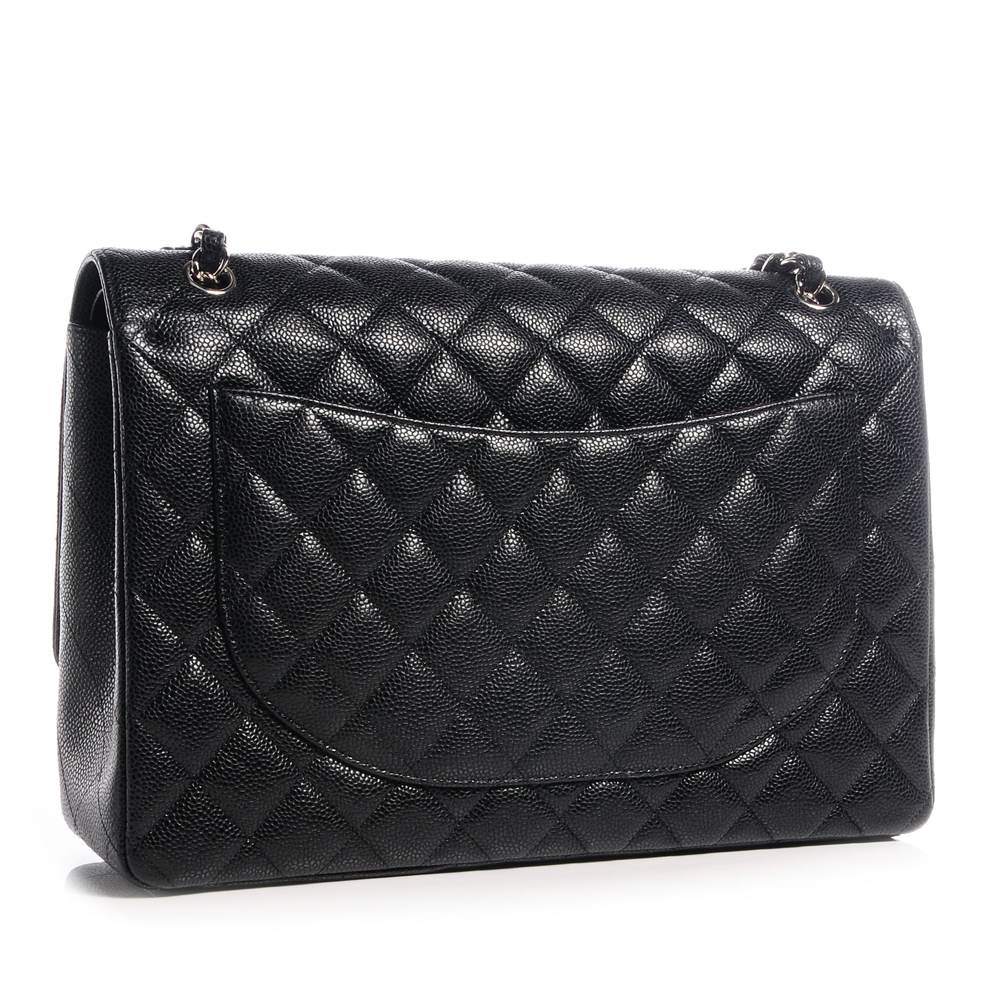 Caviar Quilted Maxi Double Flap Black