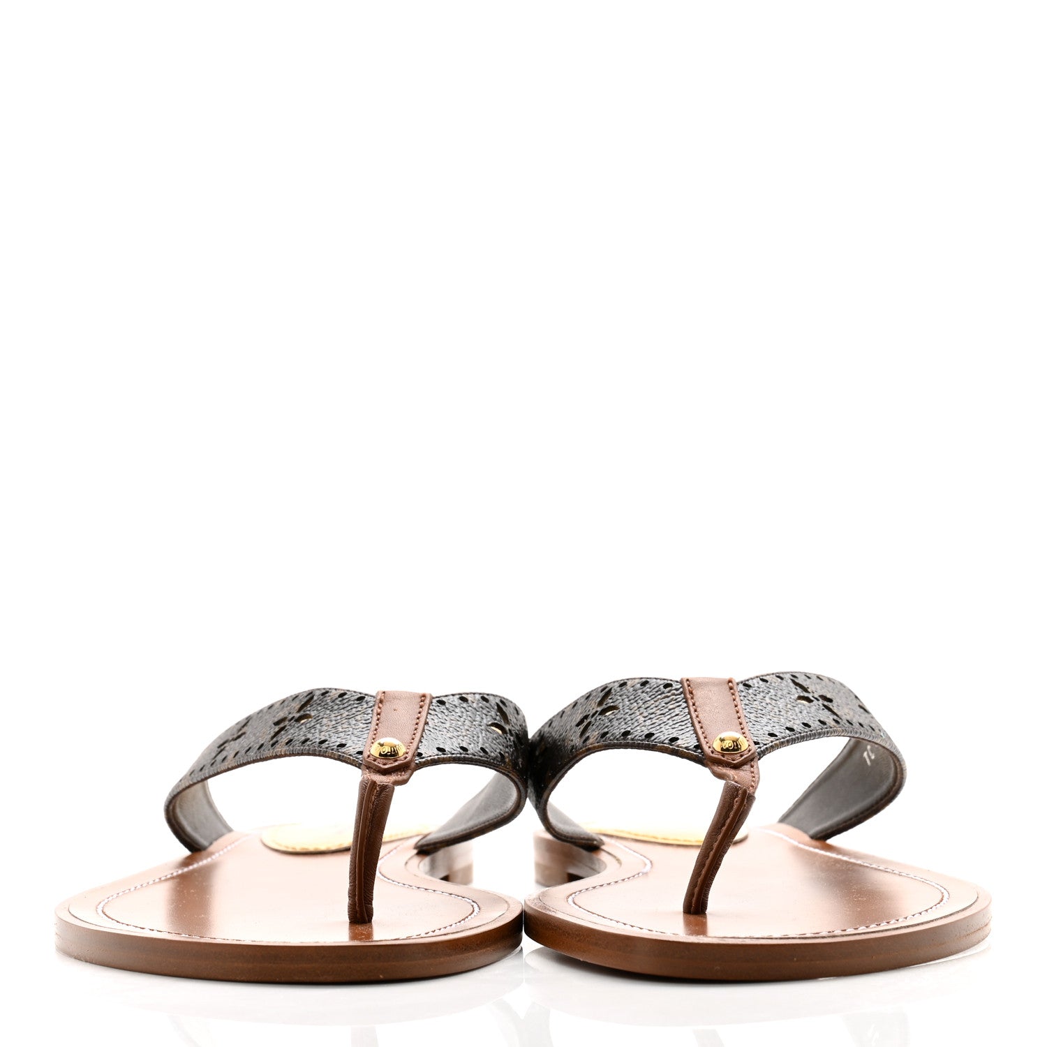 Louis Vuitton Monogram Sunny Flat Thong Sandals 39 Brown 2 of 9