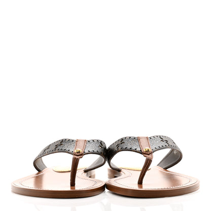 Louis Vuitton Monogram Sunny Flat Thong Sandals 39 Brown 2 of 9