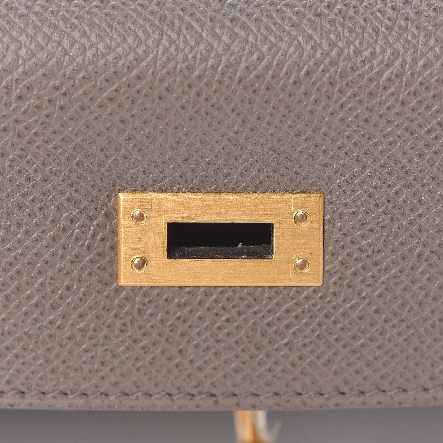 Hermes Epsom Bi Color Horseshoe Kelly Sellier 25 Etain Black 27 of 40