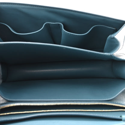 Celine Liege Calfskin Medium Classic Box Flap Bag Blue Slate 5 of 11