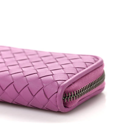 Bottega Veneta Nappa Intrecciato Zip Around Card Holder Ametista 8 of 8
