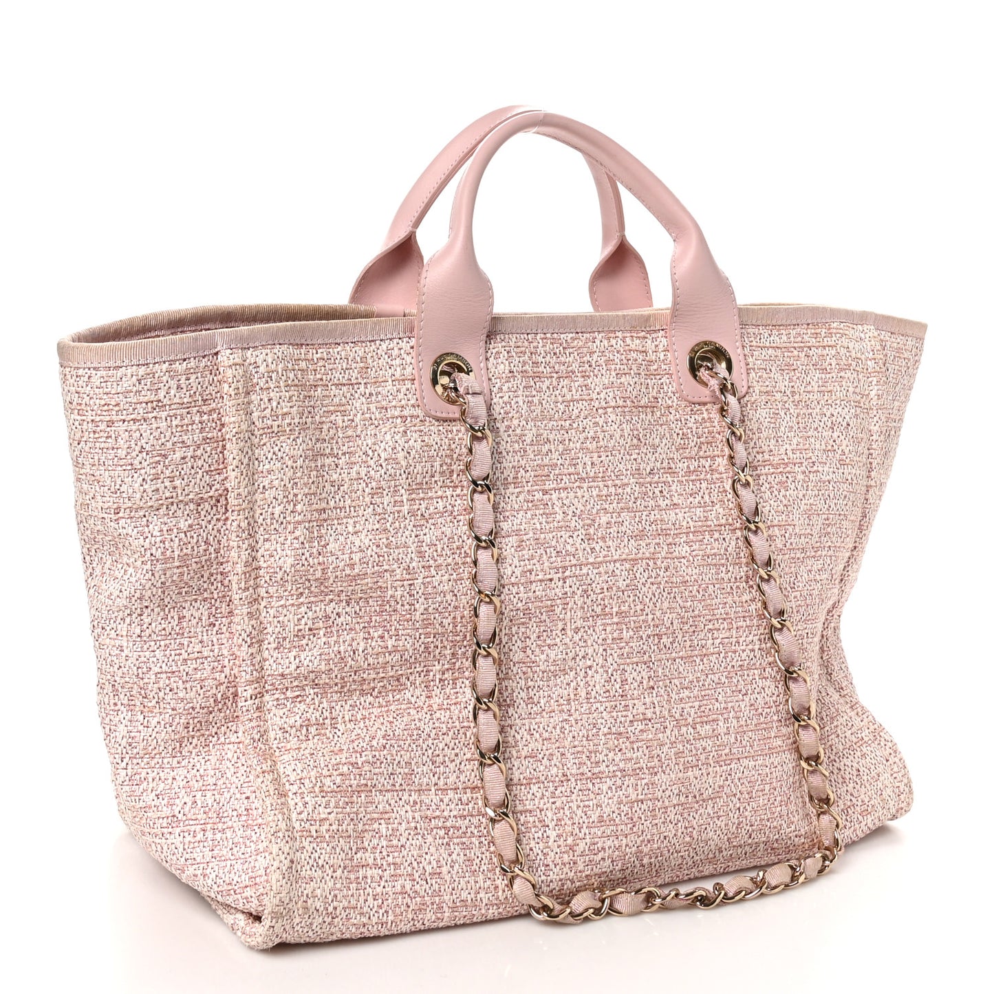Lurex Boucle Deauville Medium Tote Pink